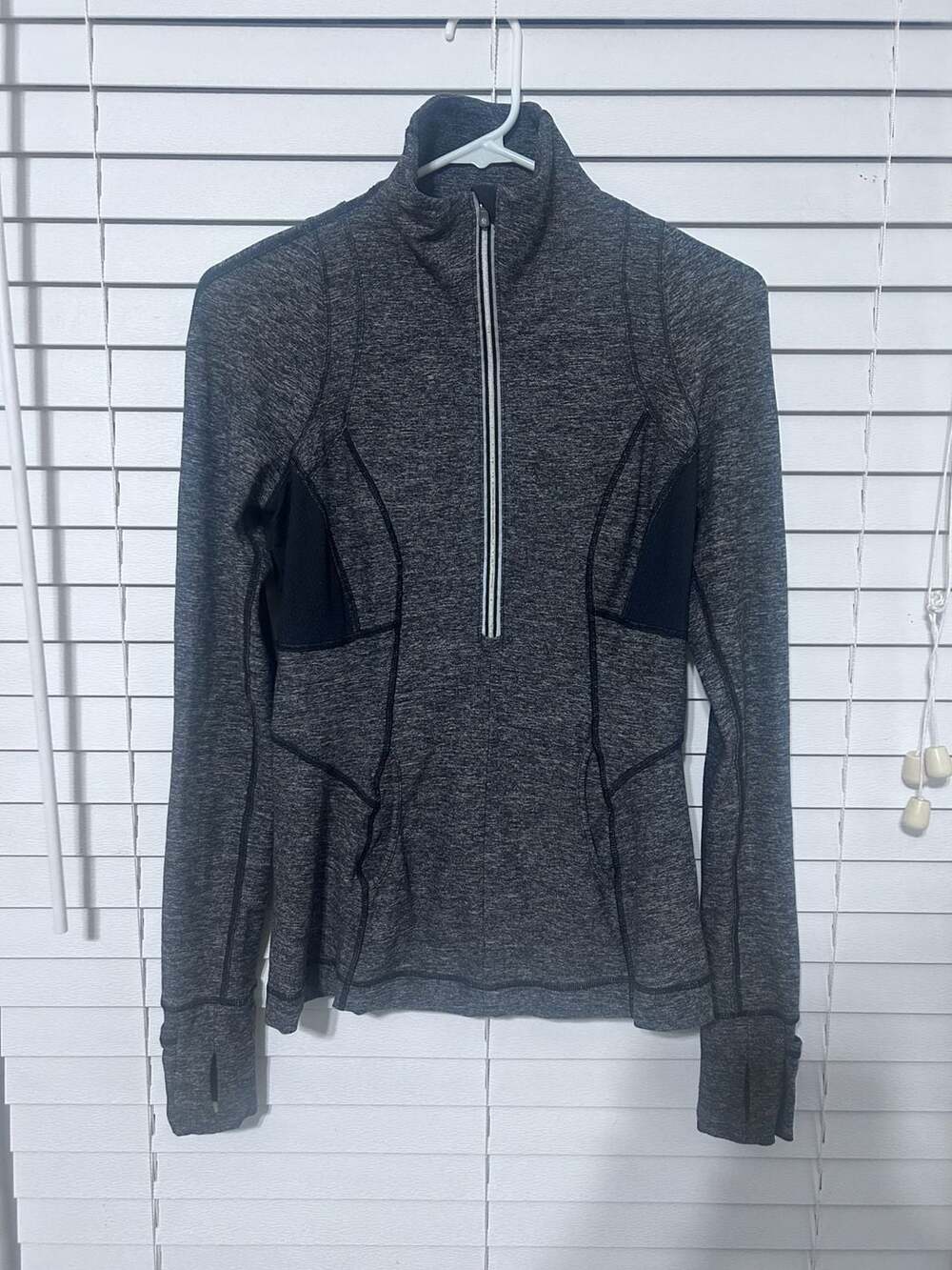 Lululemon Heathered Grey Half-Zip Athletic Pullover - Picture 1 of 4